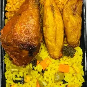 Plate with chicken